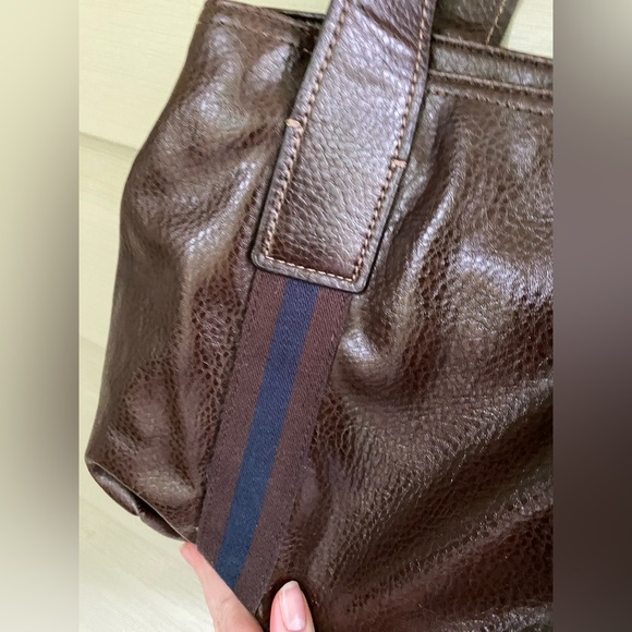 Tommy Hilfiger Y2K era faux leather purse NWOT dark brown shoulder bag vintage - Picture 6 of 15